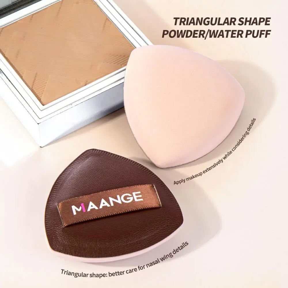 Maange 16 Pieces Coffee Makeup Brushes Travel Set For Cosmetics Blending